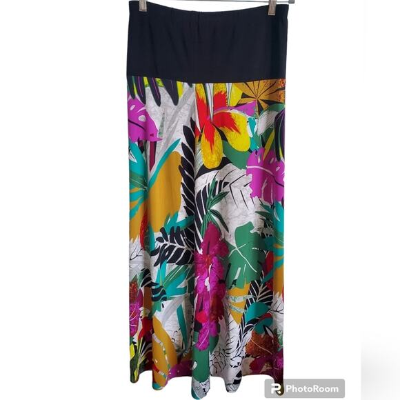 Tropical Tube Top Dress Beach Coverup Large - Picture 1 of 3